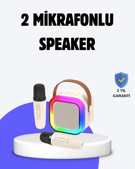 Taşınabilir Bluetooth Karaoke Hoparlör – 2400 mAh Batarya ürün görseli