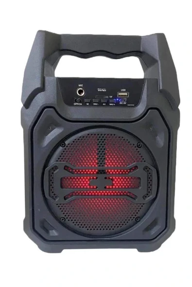 Bluetooth Hoparlör Led Işıklı Taşınabilir Kablosuz Speaker Uzun Pil Ömrü - 5
