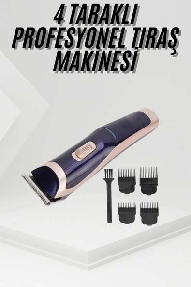 Tıraş Makinesi 4 Başlıklı Paslanmaz Çelik lı Tüm Saç Tiplerine Uygun ürün görseli 1