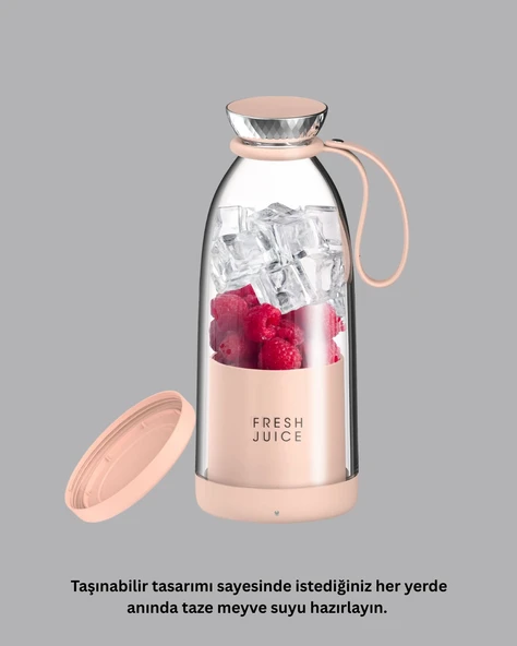 1200mAh Şarjlı, Hafif ve Pratik Taşınabilir Blender - 2