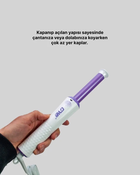 GW Taşınabilir Saç Maşası – Tourmaline Seramik, Negatif İyon Teknolojisi - 2