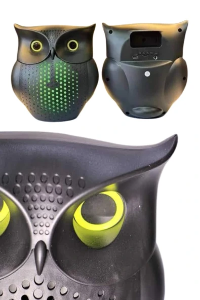 TWS Bluetooth Hoparlör Baykuş Tasarımlı Taşınabilir RGB Işıklı Uzun Pil Ömrü - Resim 3