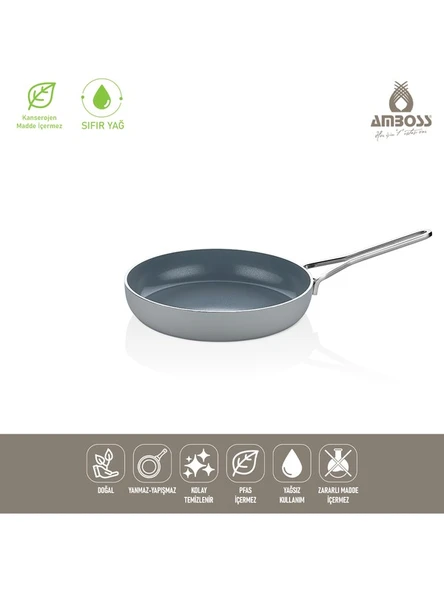 Amboss Amboss Sera Nova Gri 26 cm Seramik Tava - 4