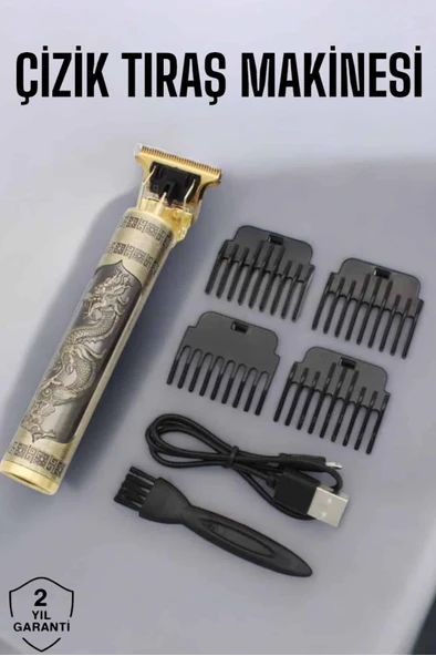 Profesyonel Şarjlı Saç ve Sakal Şekillendirici Çizik Tıraş Makinesi ürün görseli 1