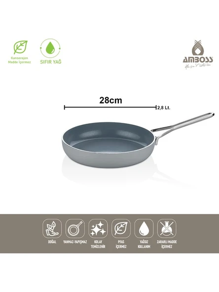 Amboss Sera Nova Gri 28 cm Seramik Tava
