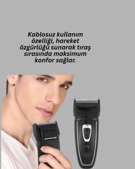 Darbelere Dayanıklı Kablosuz Erkek Tıraş Aleti - 3
