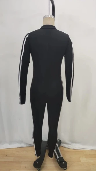 Kadın Uzun Kollu önden Fermuarlı şardonlu Dalgıç Tulum - 7