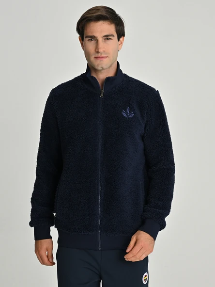 Fenerbahçe S.K. 25/26 Tribün Çubuklu Çift Taraflı Erkek Peluş Ceket - 8