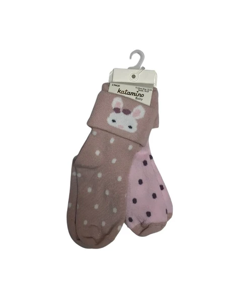 Katamino Lintan 2'li Bebek Soket Çorap K46272 Asorti ürün görseli 1