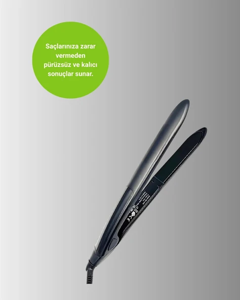 2025 Isı Ayarlı Titanyum Kaplama Seramik Plakalı Saç Düzleştirici Dijital Ekranlı A Kalite - Resim 2