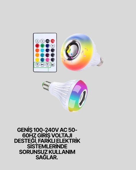 Bluetooth Bağlantılı RGB LED Ampul – Şık ve Fonksiyonel - Resim 5
