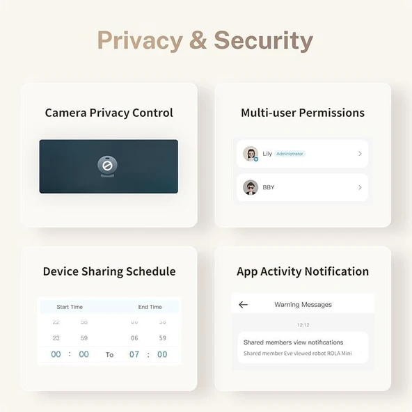 Enabot ROLA Mini 2K Kameralı Taşınabilir Hayvan Robotu /  Her Yerde Bağlantıda Kalın - 5