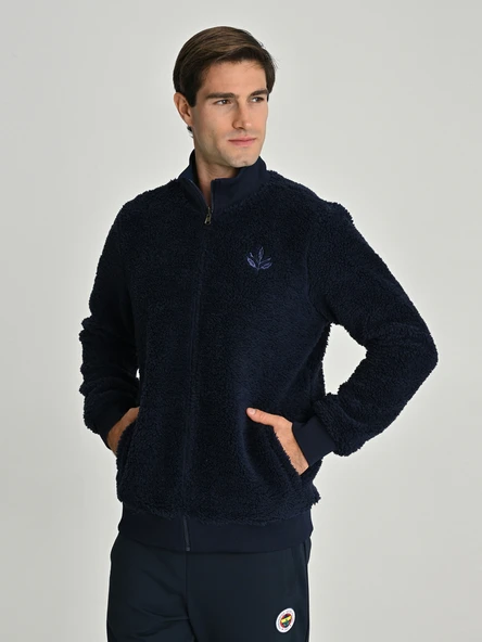 Fenerbahçe S.K. 25/26 Tribün Çubuklu Çift Taraflı Erkek Peluş Ceket - Resim 9