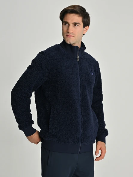 Fenerbahçe S.K. 25/26 Tribün Çubuklu Çift Taraflı Erkek Peluş Ceket - Resim 10