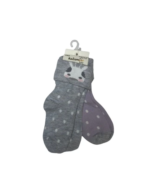 Katamino Lintan 2'li Bebek Soket Çorap K46272 Asorti - Resim 6
