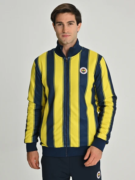 Fenerbahçe S.K. 25/26 Tribün Çubuklu Çift Taraflı Erkek Peluş Ceket - 2