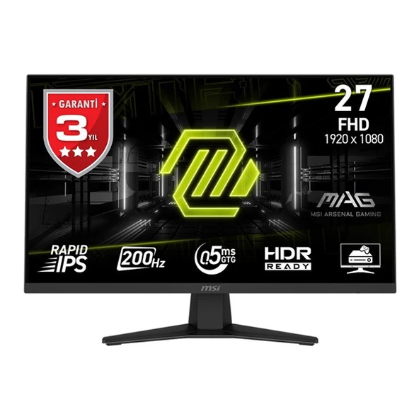 MSI 27" IPS MAG 274F 0.5MS 200Hz HDMI-DP Gaming Monitör (1920 X 1080) ürün görseli