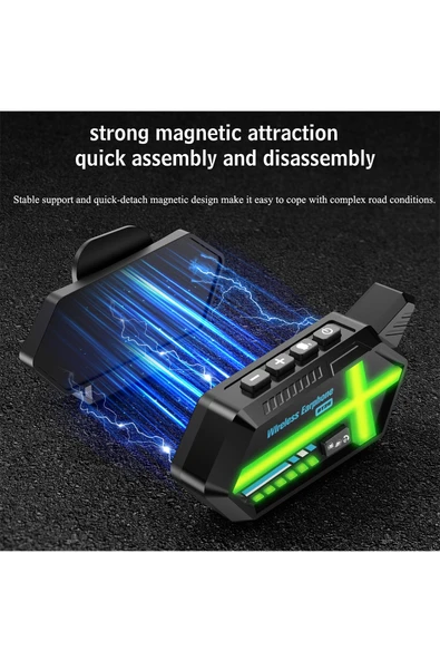 Bt26 Motosiklet Kask Kulaklık Bluetooth Rgb Işıklı 2 Eşleşme Özellikli 1000 Mah Intercom - Resim 4