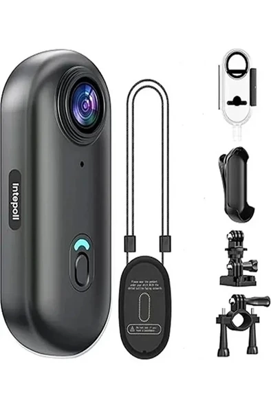 Mini 4k Wıfı Aksiyon Kamerası Vücut Kamerası Giyilebilir Video Kaydedici Hafıza Kartı Dahil - 1