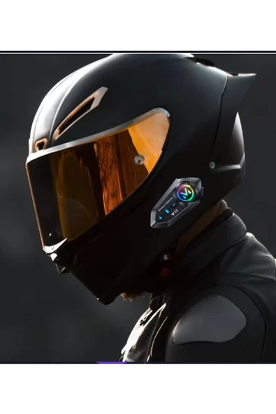 Y12  Motor Kask Kulaklık Rgb Modlu Radyolu Motosiklet Kulaklık 5.3 Bluetooth Intercom - Resim 5