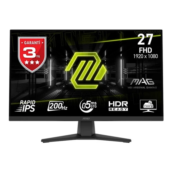 MSI 27" IPS MAG 272F 0.5MS 200Hz HDMI-DP Gaming Monitör (1920 X 1080) - Resim 4