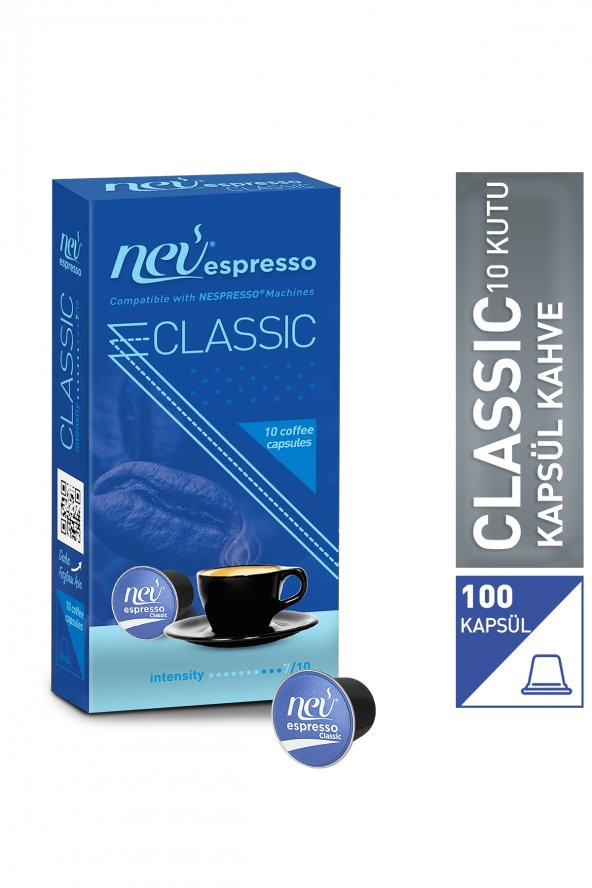 Nev Kahve Klasik Kapsül Kahve 10x10 10 Kutu