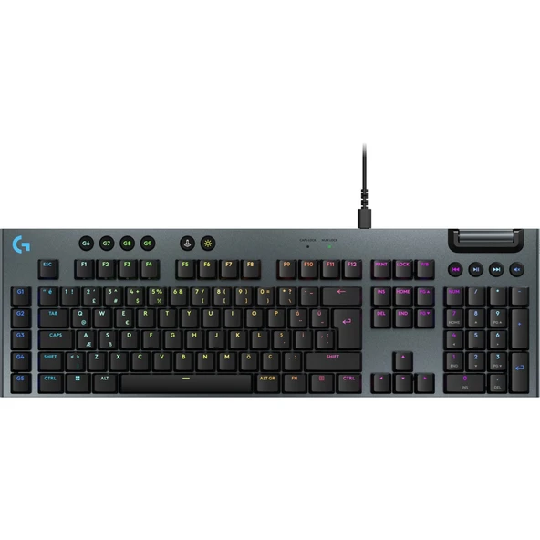 Logitech G915 X Düşük Profilli RGB Aydınlatmalı GL Brown Pc/mac Için Kablolu Ingilizce Q Mekanik Oyun Klavyesi, Siyah ürün görseli