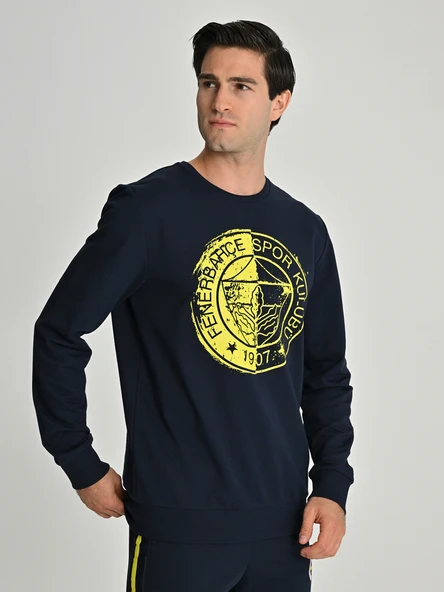 Fenerbahçe S.K. 25/26 Sezon Tribün Tek Renk Logolu Erkek Sweatshirt - 4