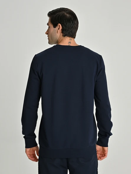 Fenerbahçe S.K. 25/26 Sezon Tribün Tek Renk Logolu  Erkek Sweatshirt - 5