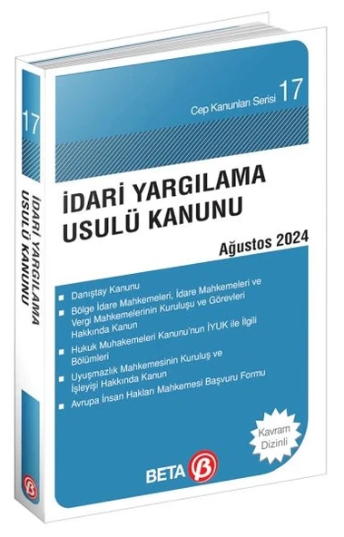 Cep Kanunları Serisi 17 - İdari Yargılama Usulü Kanunu  (Yeni) ürün görseli