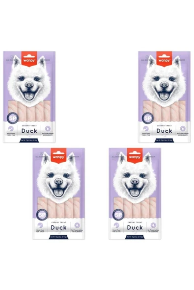 Wanpy Ördekli Krema Köpek Ödül Maması 14gr (5'li) x 4 Paket