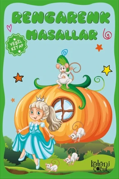 Çocuklar için Hayal ve Odak Geliştirici Rengarenk Masallar Yeşil Kitap ürün görseli 1