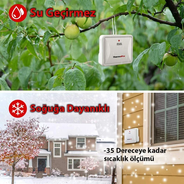 ThermoPro TP65C Termometre İç Mekan Dijital Sıcaklık ve Nem Ölçer - Resim 3