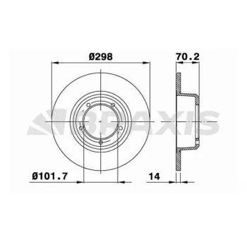 Land Rover Fren Diski On Defender 87-16 Discovery 1 89-98 Range Rover Classıc 86-91 - Braxıs Ad0294 - Resim 1