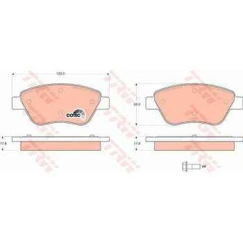 Fiat On Fren Balatası Fiat Bravo II Fiorıno Panda Stilo 05> Citroën Nemo 10> Peugeot Bipper 10> - Trw Gdb1579 - Resim 1