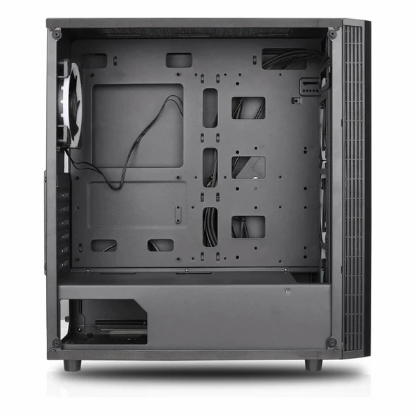 GameBooster GB-X51 USB 3.2 RGB ATX Mid Tower Siyah Kasa - Resim 4