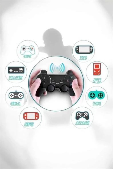 Gaming Atari 2.4g Uyumlu Kablosuz Çift Kol Game Stick - Resim 4