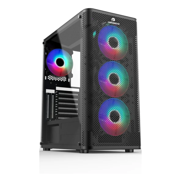 GameBooster GB-M206B USB 3.2 ARGB ATX Mid Tower Siyah Kasa ürün görseli 1