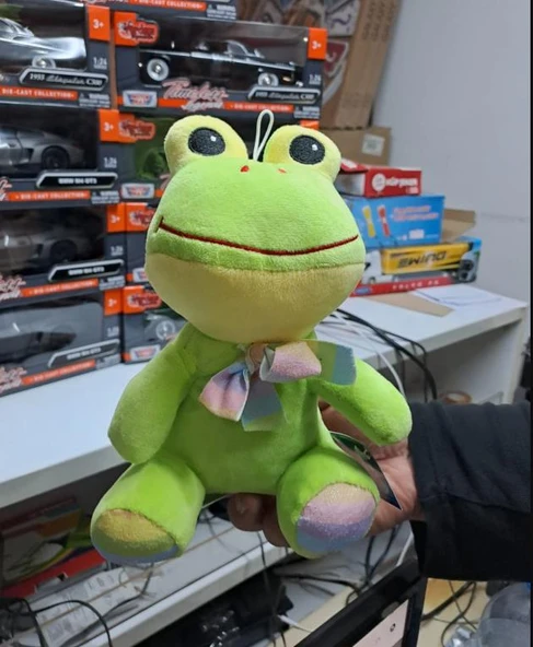 Oyuncak Peluş Sevimli Uyku Arkadaşı Kurbağa 20 cm - 3