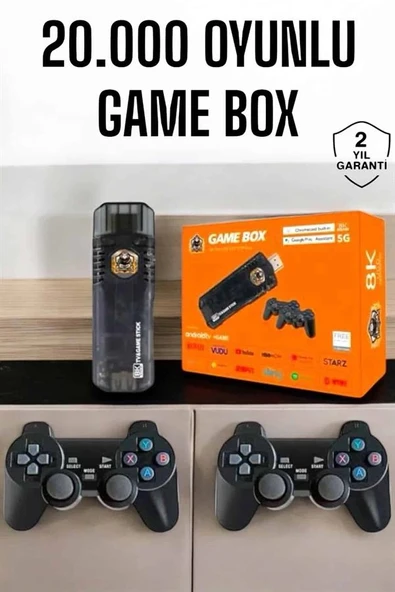 20.000 Oyunlu Premium Model Oyun Konsolu 8k Android Tv HD Game Stick - 2