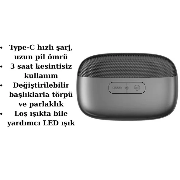 Type-C Şarjlı Elektrikli Tırnak Bakım Seti LED Işıklı, Değiştirilebilir Başlıklar, Uzun Pil Ömrü - 2