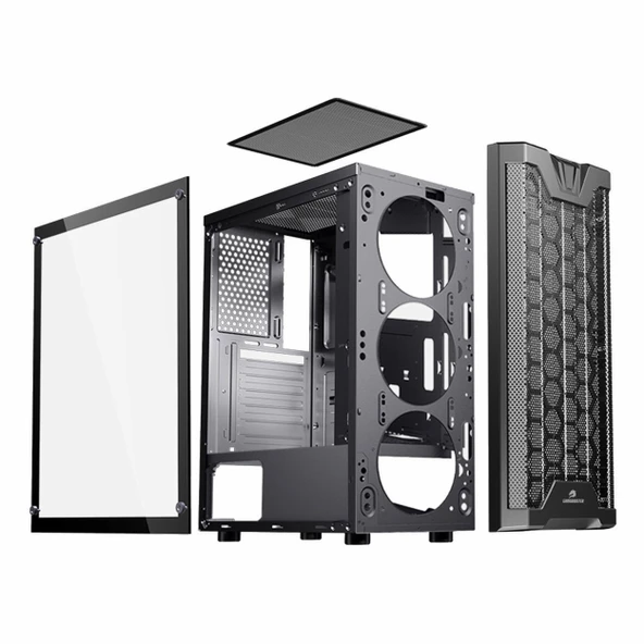 GameBooster GB-F3101B USB 3.2 ARGB ATX Mid Tower Siyah Kasa - Resim 4