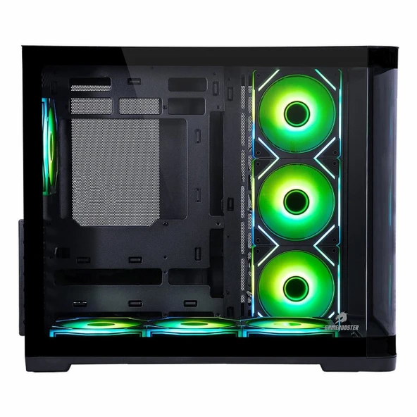 GameBooster Sea View GB-G2851BB USB 3.2 ARGB ATX Mid Tower Siyah Kasa - Resim 4