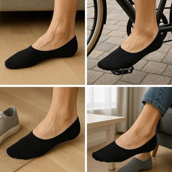 Plus Scorpion Erkek Pamuklu Babet Çorap 6’lı Paket – 40-44 Numara – Kaymaz – Günlük ve Spor Kullanım - Resim 9