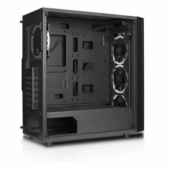 GameBooster GB-X51 USB 3.2 RGB ATX Mid Tower Siyah Kasa - Resim 7