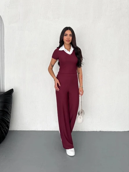 Ottoman kumaş beyaz gömlek yaka takım s4142 ürün görseli