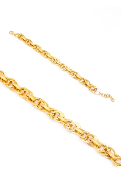 22 Ayar Altın Kaplama Samanyolu Şık Bayan Bileklik Blk-111 - Resim 2