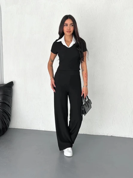 Ottoman kumaş beyaz gömlek yaka takım s4142 - Resim 7