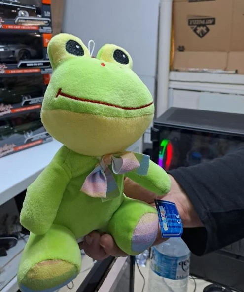 Oyuncak Peluş Sevimli Uyku Arkadaşı Kurbağa 20 cm - 2