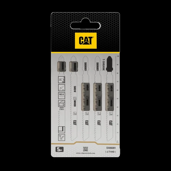 CAT DA06001 5 Parça Profesyonel Ahşap Hızlı/Kaba Kesim Dekupaj Testere Bıçağı, Ucu ürün görseli 1